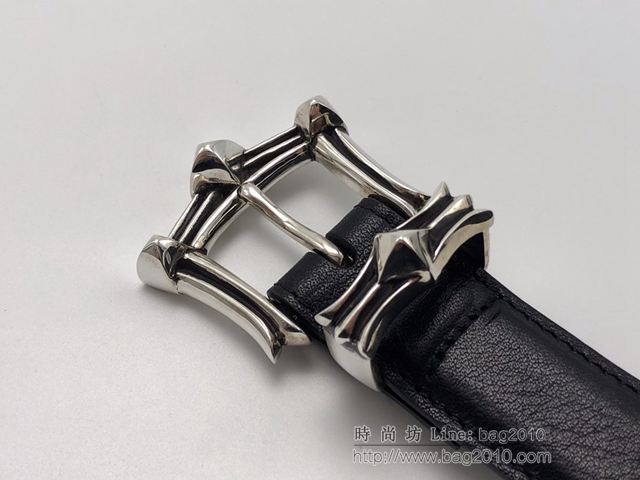 chrome hearts皮帶 克羅心男士腰帶 克羅心魚骨皮帶  gjc1590